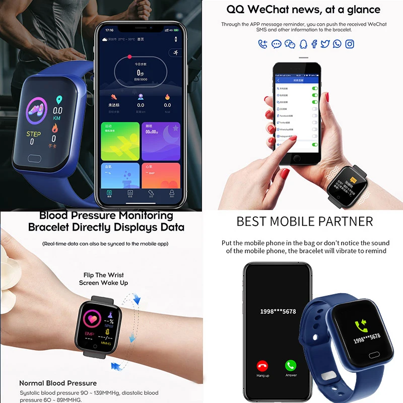 Y68 Pro Smart Watch Bluetooth Sport Heart Rate Monitor Custom Wallpaper Women Men Smart Bracelet D20 for Android IOS reloj mujer