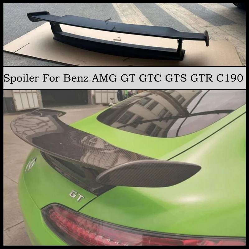 

Spoiler For Mercedes Benz AMG GT GTC GTS GTR C190 2-Door Coupe 2015-2025 Real Carbon Fiber & FRP Primer Wing Trunk Lip Splitter