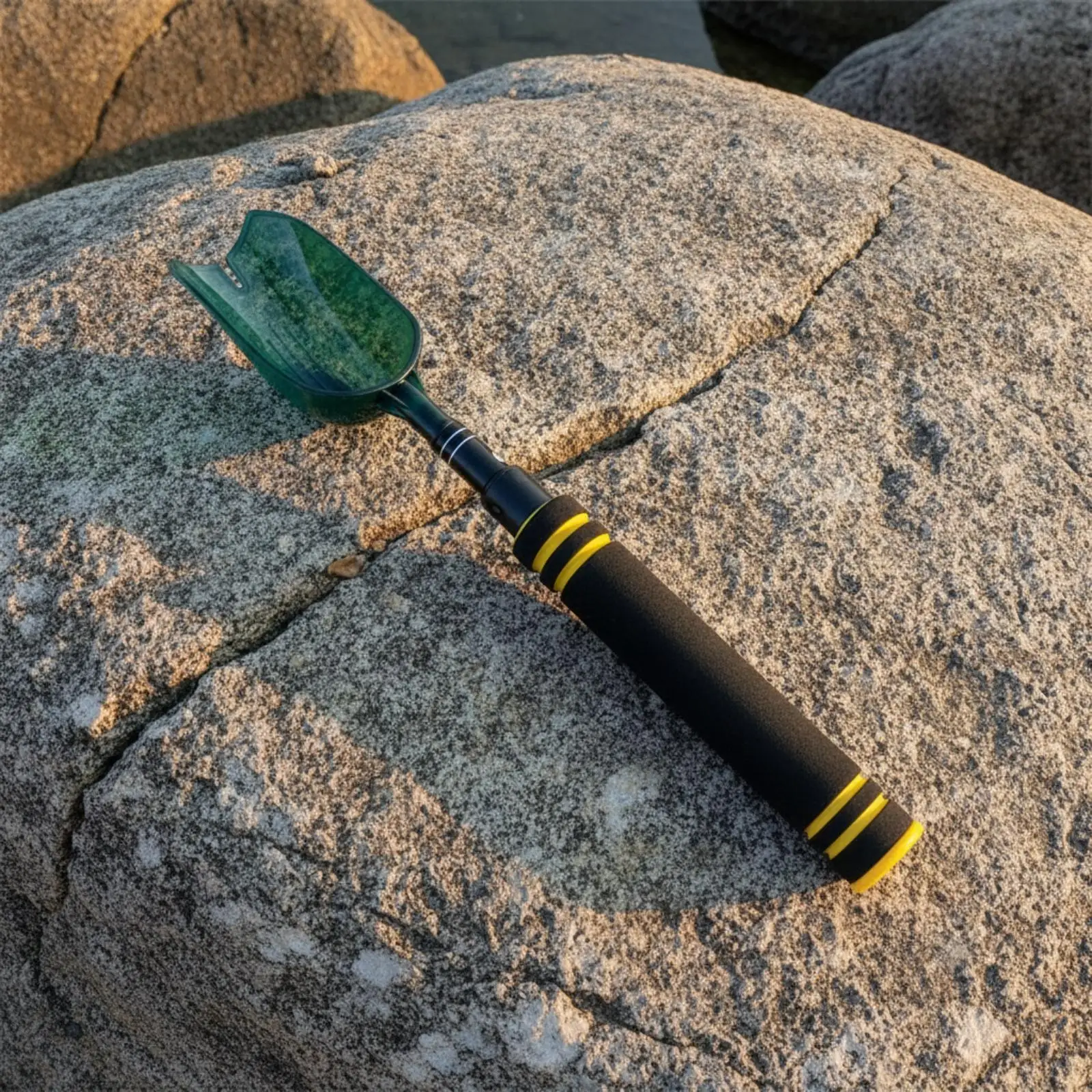 Portable Fishing Spoon with Foam Grip and Translucent Head for Controlled Placement