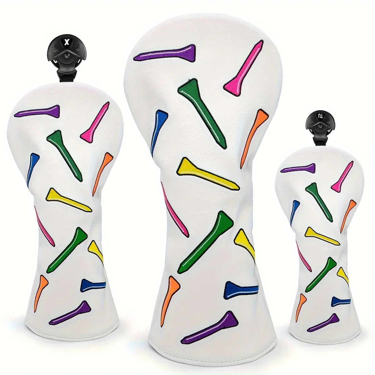 Capa de cabeça de taco de golfe de couro PU elegante, acessórios de golfe