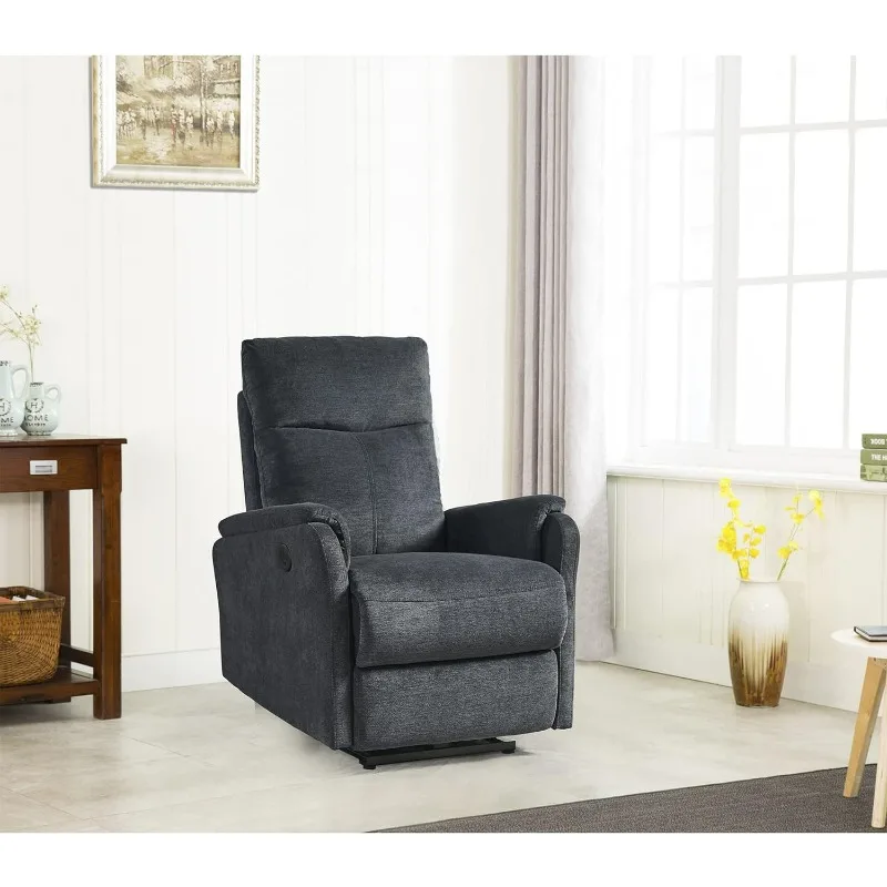 INMOZATA Lazy Boy Recliner Chair Power Recliners with USB Port, Fabric Lounge Reclining Single Sofa, Comfy Living Room Home Thea