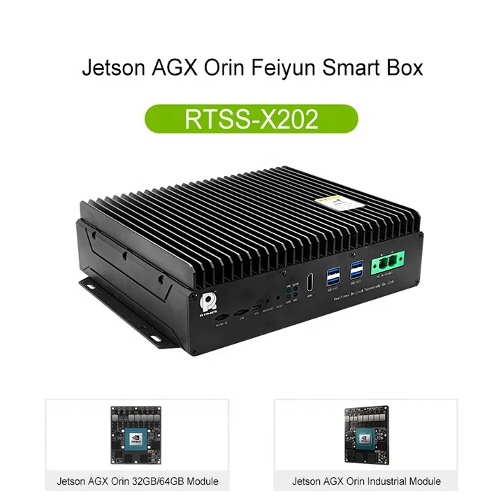 Orin Feiyun Smart Box RTSS-X202-SATA مع وحدة Nvidia Agx Orin 32GB واجهة SATA حلول AI المدمجة