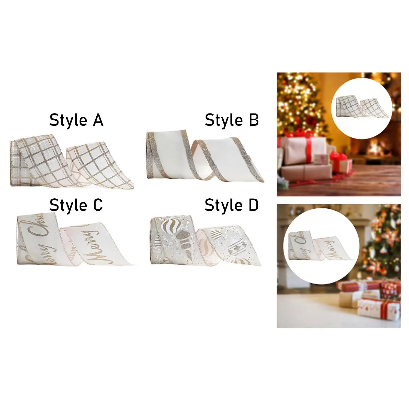 Fita de Natal para decoração de árvores e projetos de artesanato