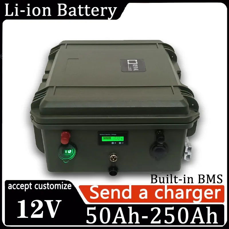 

Литиевая батарея водонепроницаемая 12 В 80 Ач 100 Ач 60 Ач 150 Ач 200 Ач 250 Ач для троллингового двигателя Рыбалка Надувная лодка Кемпинг EV