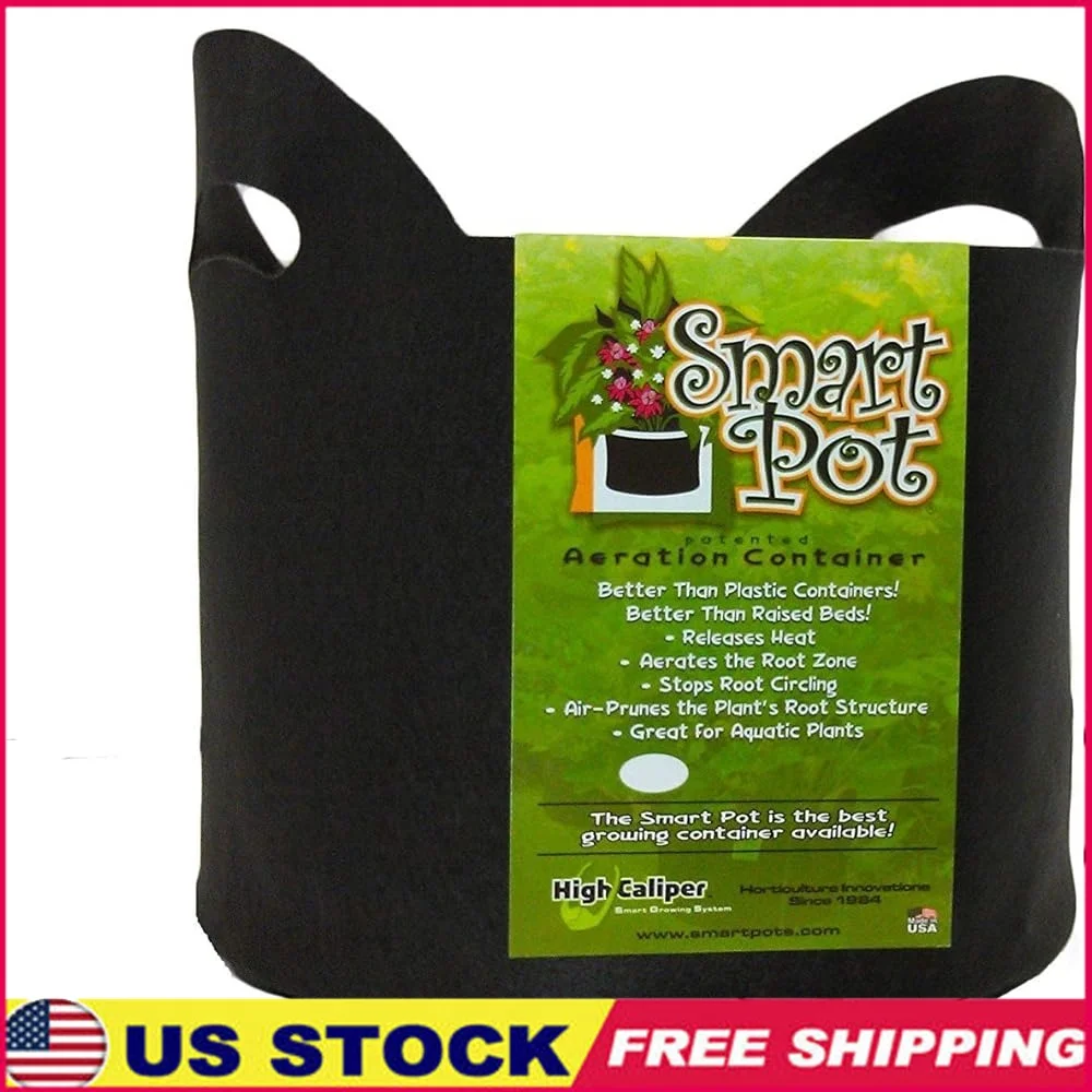

7 Gallon Soft Sided Fabric Aeration Planter Container with Cut Handles Lightweight Weather Resistant Breathable Grow Bag Plants