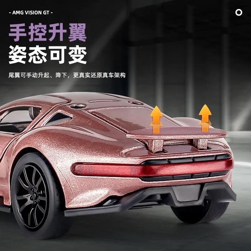 1:36 Scale Mercedes-Benz Vision GT Diecast Alloy Sports Car Model with Openable Parts for Hobbyists and Collection Display
