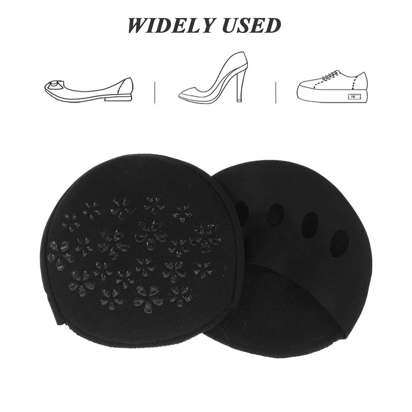 

2 Pairs Women Forefoot Invisible Half Palm High Heel Half Socks Sweat Absorbing Non-Slip Wear-Resistant Summer Toe Socks For