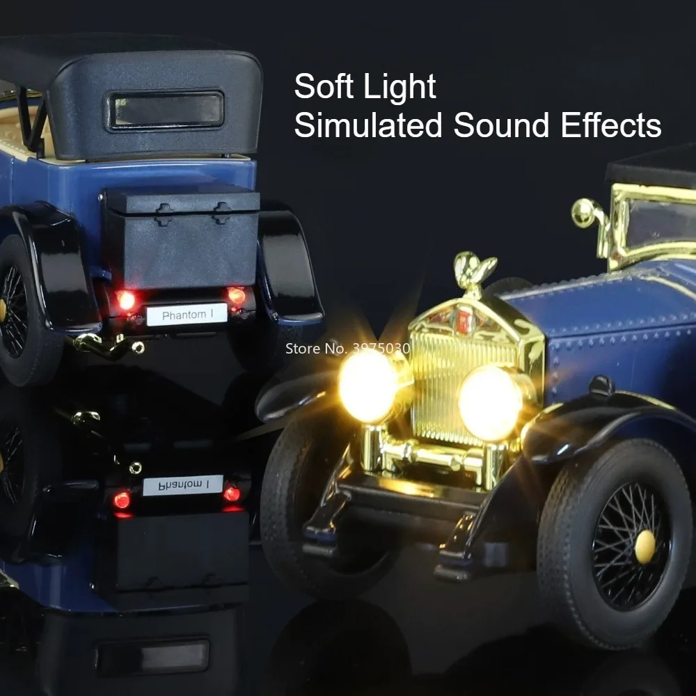 1:32 스케일 롤스로이스 팬텀 자동차 미니어처 모델 장난감 휠 충격 흡수 풀백 차량 모델 소년들이 좋아하는 장난감