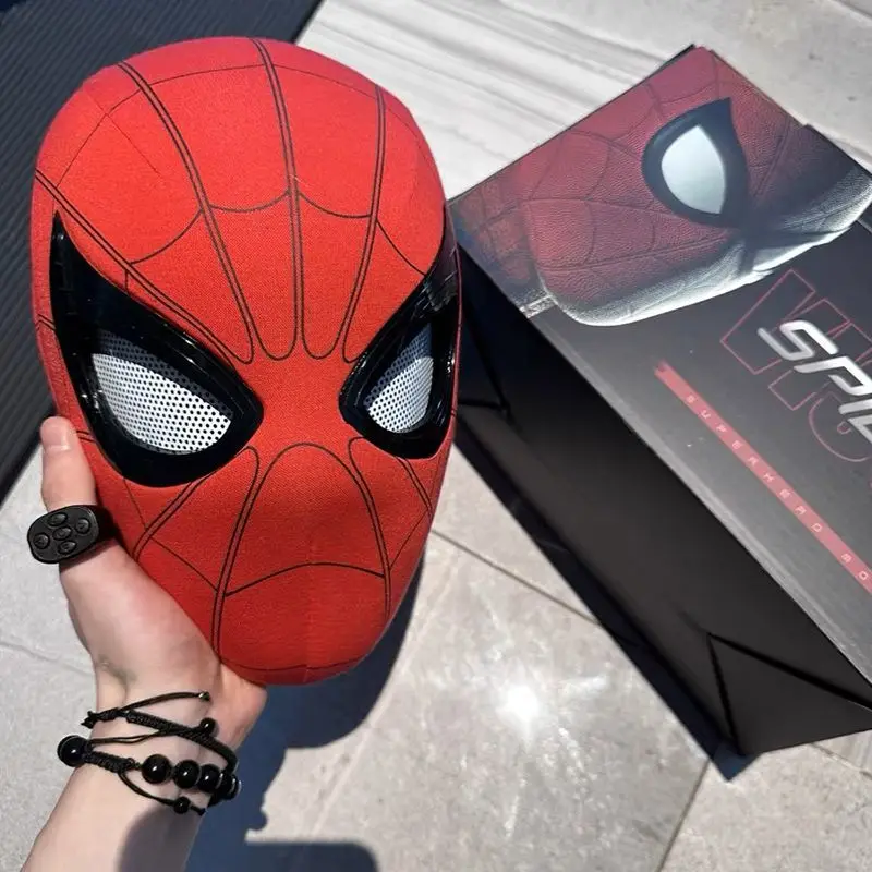 Spider-man:no Way Home Spider Man Mask Luxury Helmet Remote Eyes Movable Mask Cosplay Mask Model Decoration Kids Halloween Gifts