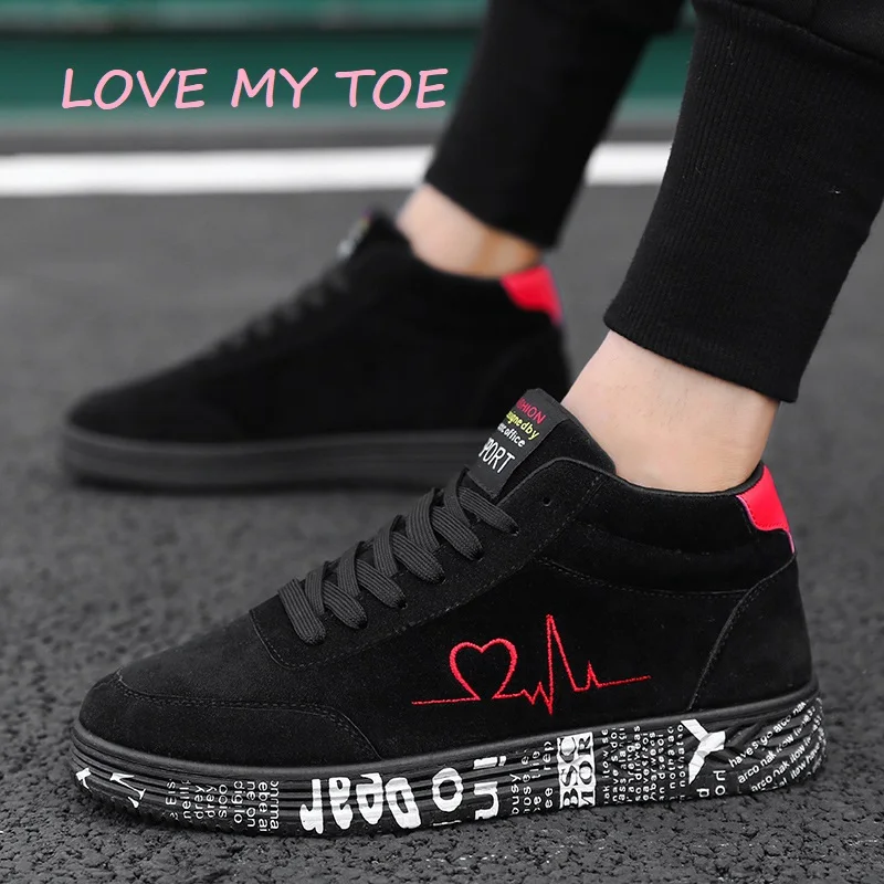 2024 Trend Korean Couple Casual Lover Color PU Breathable Sport Women Shoes Sneakers Flat Platform Plus Size 44 Ladies Trainers