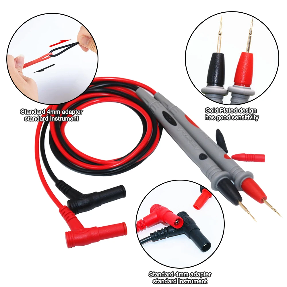 Cables de prueba del multímetro, Cable Universal AC DC 1000V, 20A, 10A, CAT III, sondas de medición, bolígrafo para puntas de cables de probador