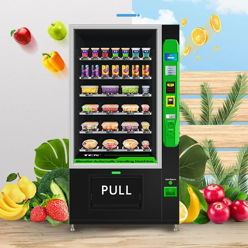 Fresh Food Vending Machine Refrigerated Elevator Vending Machine With Payment System