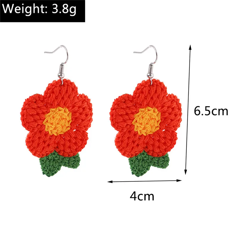 Aihua Niedliche gehäkelte Blumen-Ohrringe für Frauen und Mädchen, handgefertigt, Schmetterling, Schleife, flauschige Kugel-Ohrringe, Geburtstagsfeier, Schmuck, Geschenke – Detail 32