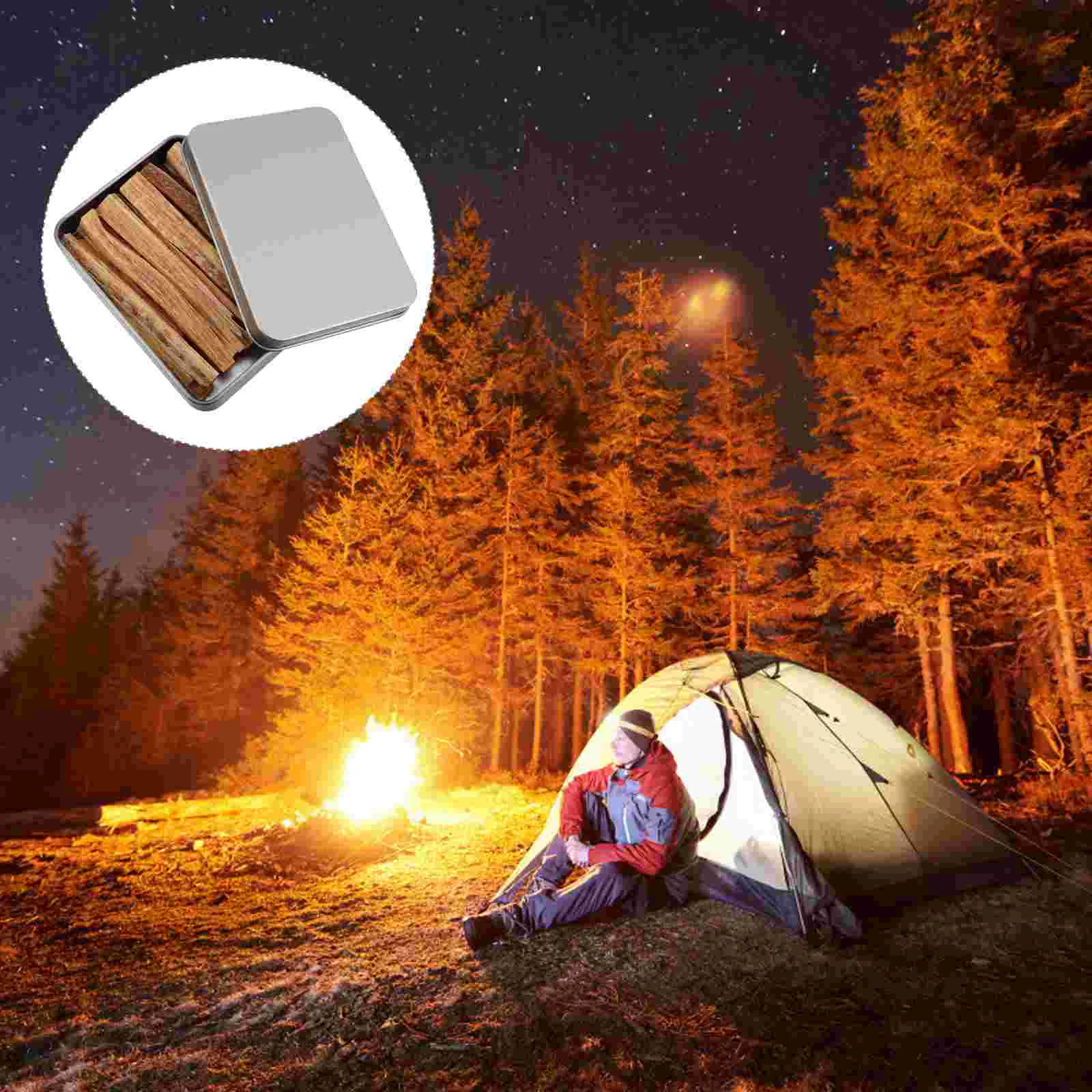 Fire Strip Survival Firelighter Starter Camping Piston Firestikck Natural Sawdust