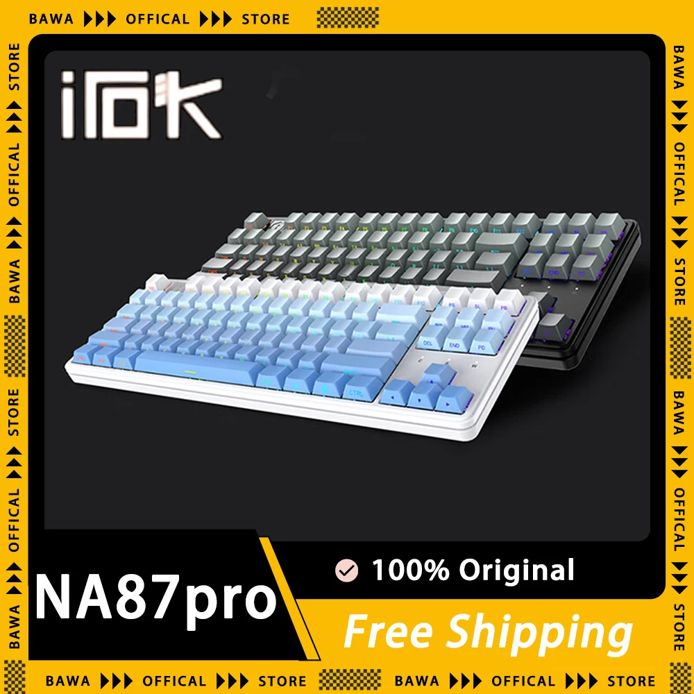 Irok Na87Pro Mechanical Keyboard Magnetic Switch 8K Quick Trigger RGB Gaming Keyboard Hot Swap Low Delay Pc Gamer Varolant Gifts