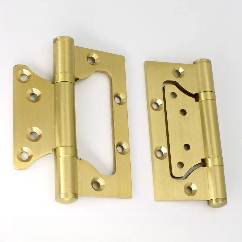

4-Inch Thick Brass Sub-Mother Hinges Butterfly Design for Bedroom Doors and Cabinets Hidden Door