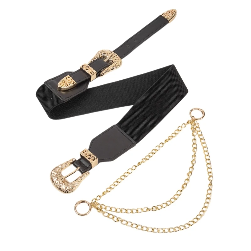 

New Wear Resistant Adult Waist Belts with Relief Buckle Female Decorative PU Belts