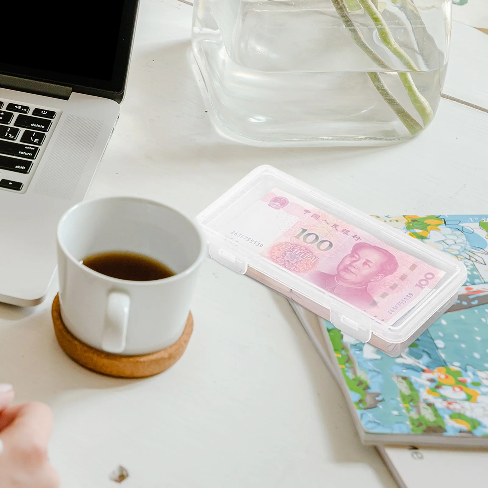 Plastic Banknote Protective Holder Large Size Currency Collection Case for Paper Money Stamps Medallions Organizer Storage