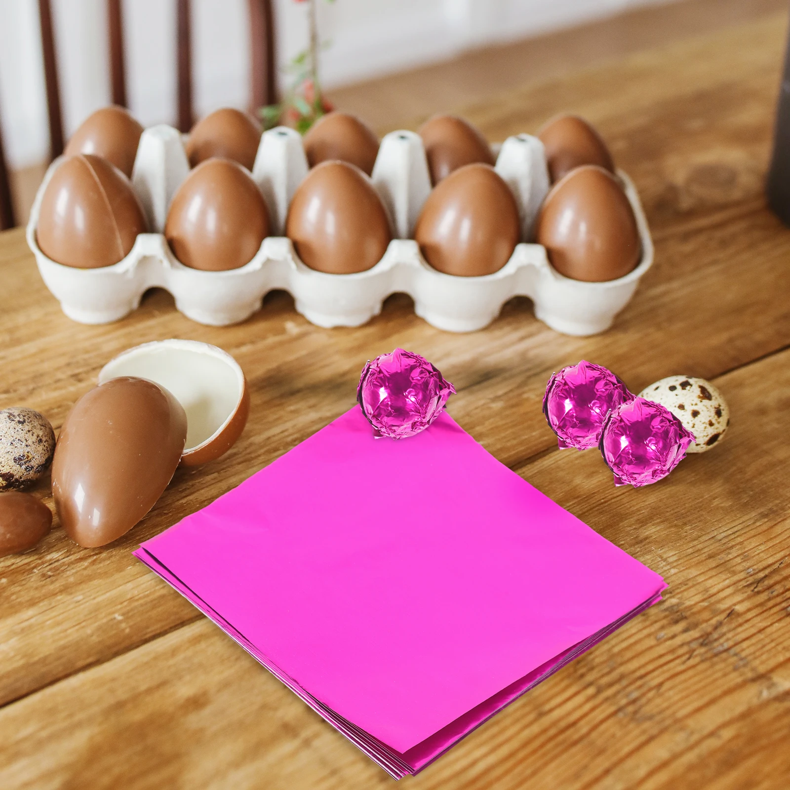 

200 шт., бумажные квадраты из алюминиевой фольги для упаковки чая, шоколадных конфет, красного цвета, фольга, упаковка, листы для подарочной упаковки