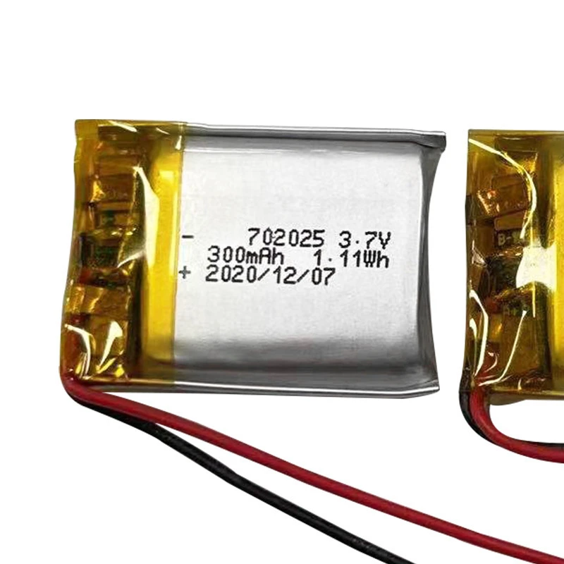 702025 3.7v 300mAh High Quality Polymer Lithium Battery Suitable for Bluetooth Speakers Headphone Electronic Navigation Devices