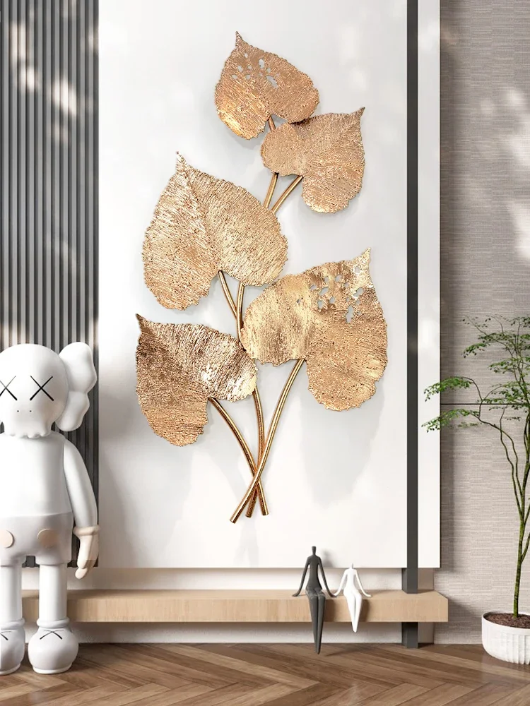 

Living Room Light Luxury Wall Decoration Sofa Background Wall Dining Room Three-Dimensional Golden Plant