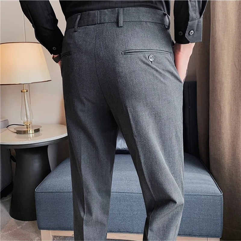 عالية الجودة الرجال البدلة السراويل الجديدة بلون عارضة الأعمال أنيقة الرجال السراويل مكتب رسمي اللباس الاجتماعي عارضة بانت #5