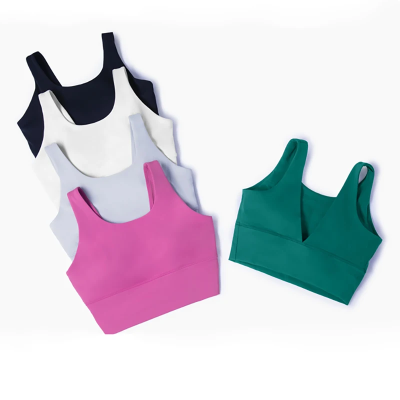 WISRUNING V-shaped Back Yoga Tank Sports Bras for Women Top for Fitness Female Breathable Sportswear for Gym Outfit Workout Vest