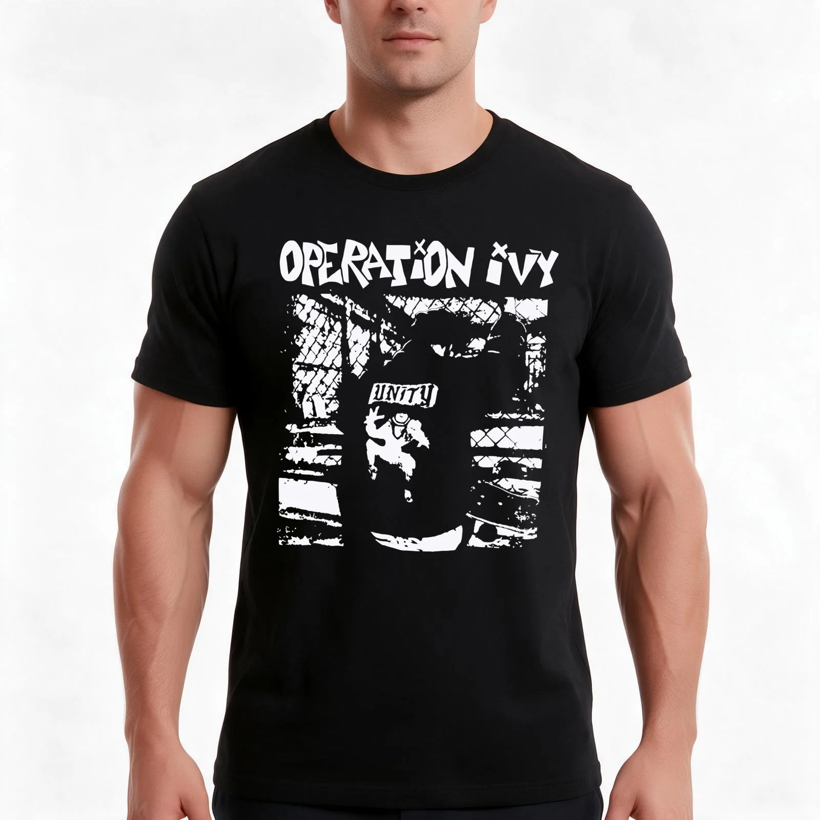 T-shirt « Operation Ivy Unity Ska Punk », t-shirt d’été décontracté en coton, haut ample de style streetwear, imprimé graphique vintage, 100 % coton.