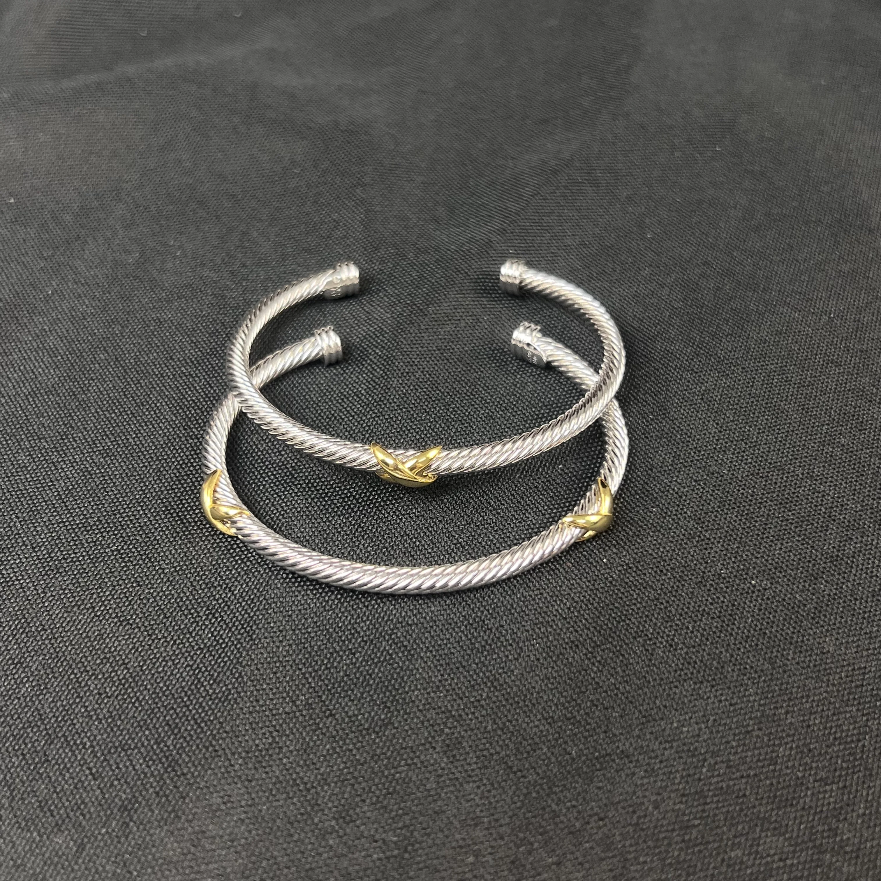 

S925 sterling silver 2025 new 4mmX bracelet neutral fashion trend retro classic personality all-match luxury jewelry gift