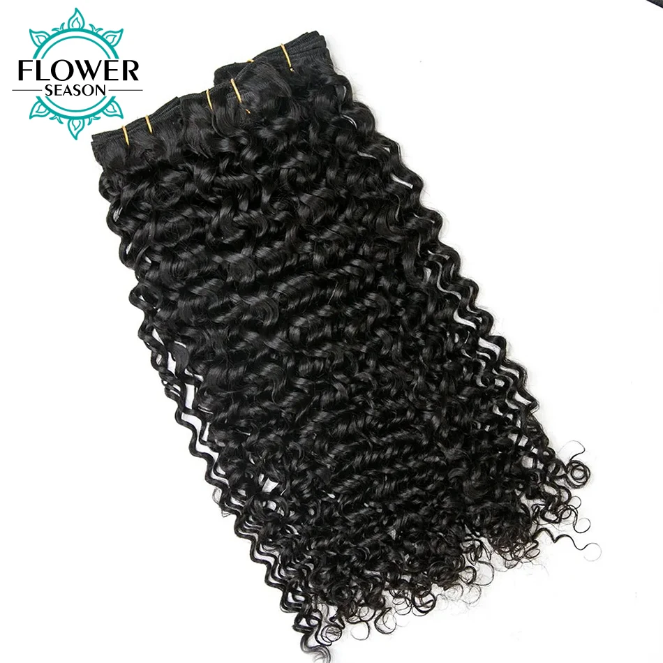 حزم الشعر البشري المجعد البرازيلي نسج على شكل شعر إنسان حزم عميق مجعد مزدوج براون لحمة الشعر للنساء 1/2/3 قطعة أسود طبيعي #2
