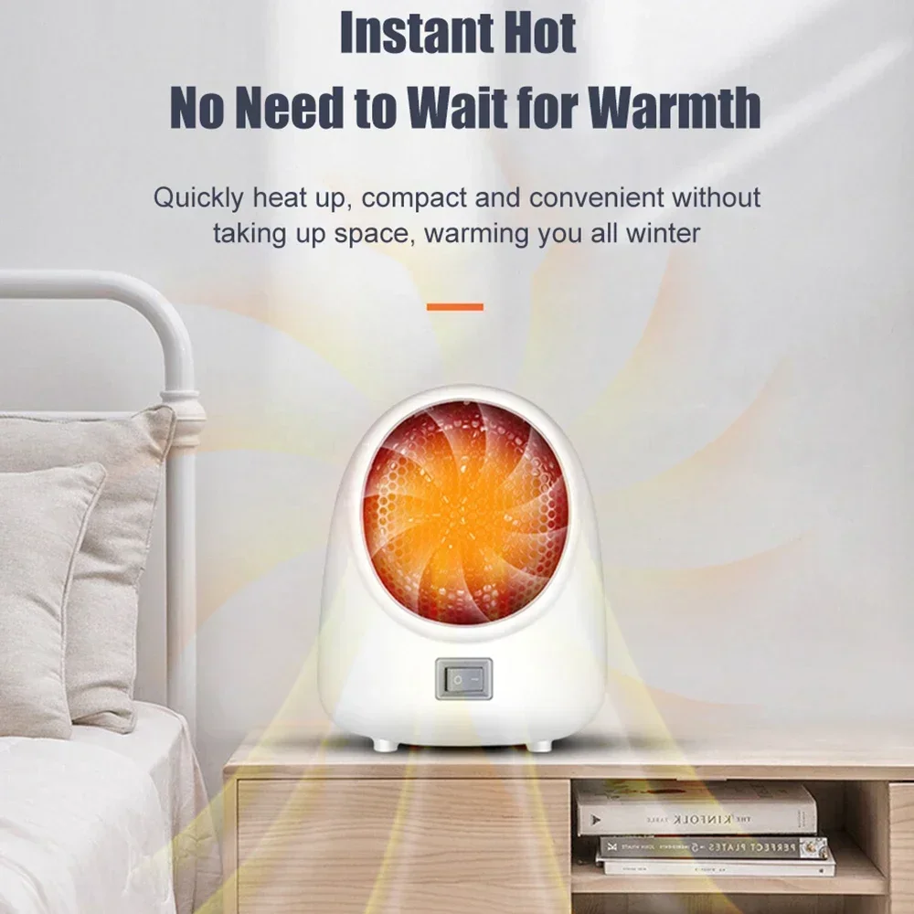 400W Mini Electric Heater 2-speed Quick Heating Home Electric Heater 220V/110V Hot Fan Overheating Protection Air Heat