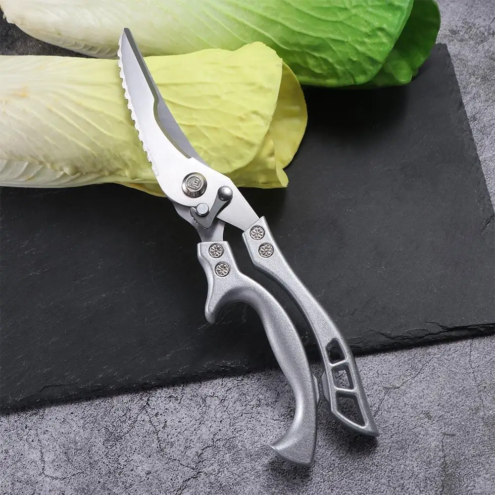 Stainless Steel Poultry Shears Spring Loaded Labor-saving Kitchen Shears Sharp Chicken Bone Kitchen Scissors Crab