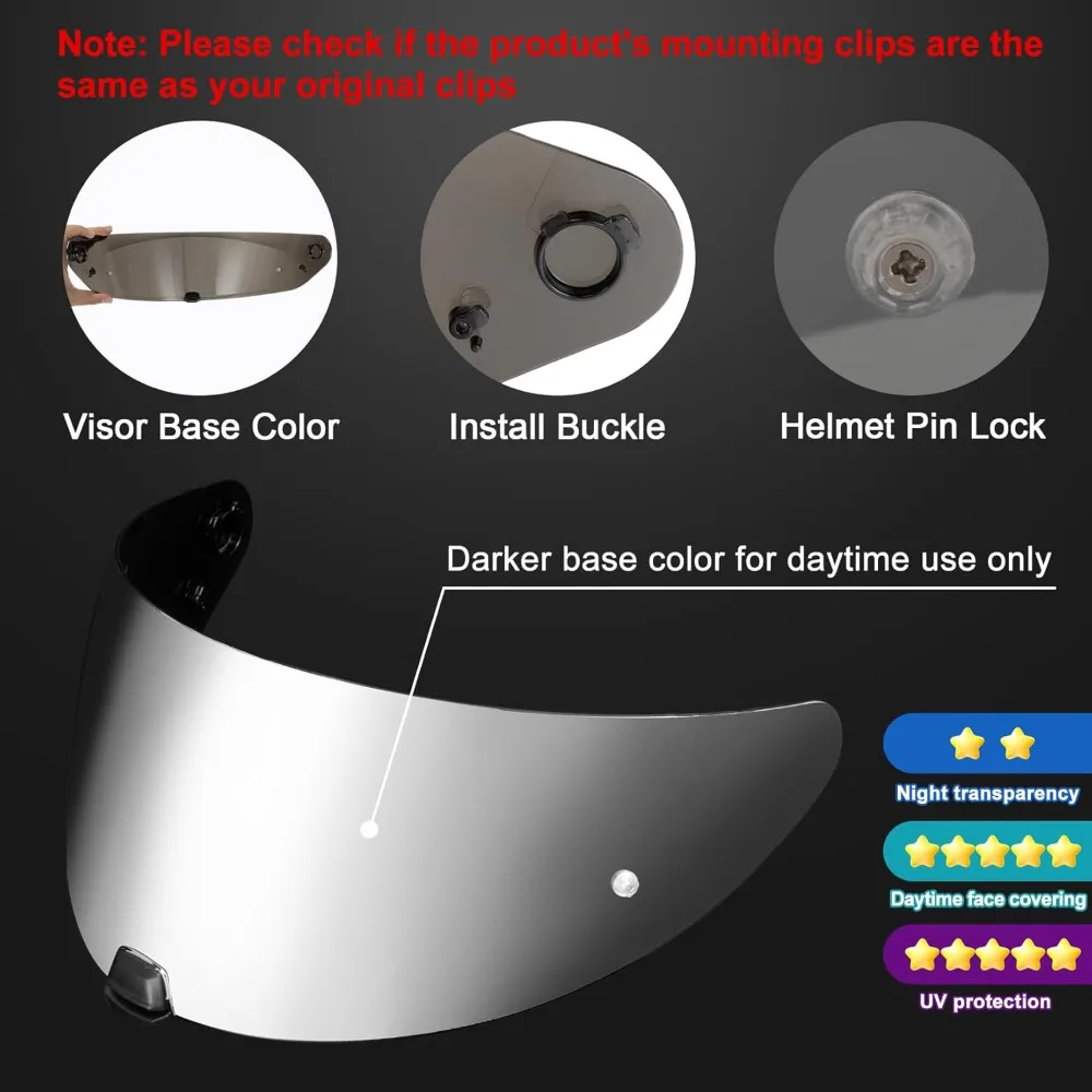 HJ-31 i70 Visor- Motorcycle Helmet Visor for HJ-31 i70 Visor Helmet Face Shield Replacement Helmet Face Shield Windshield