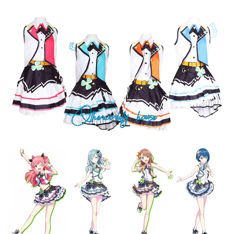 MORE MORE JUMP Hanasato Minori Kiritani Haruka Momoi Airi Hinomori Shizuku Anime Cute Cosplay Costumes for Women Girls Party