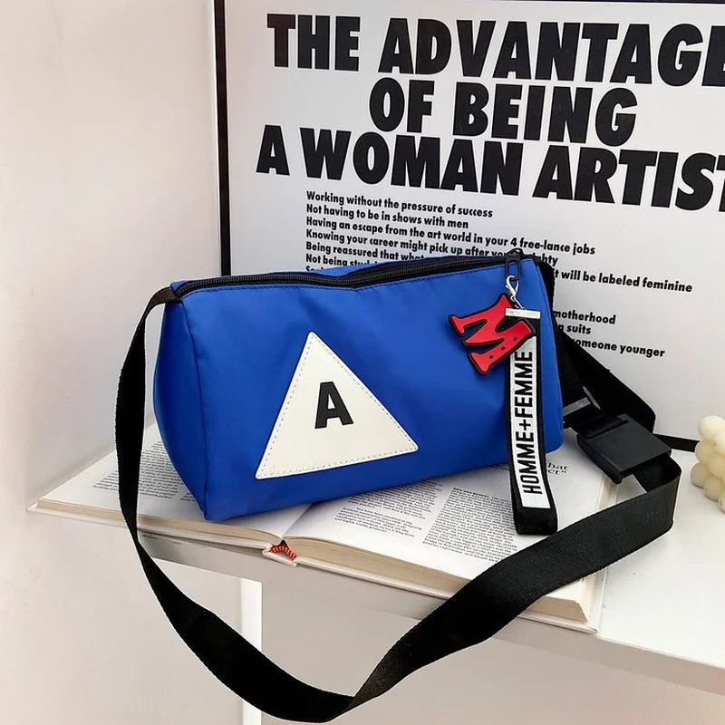 Trendy Letter Printed Contrast Color Crossbody Bags For Women Portable Nylon Sport Bags Female Stylish Travel Tote 2022 Trend