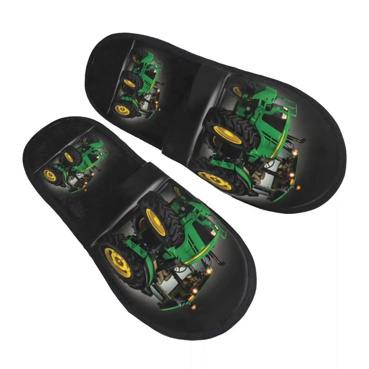 Tractor Heavy Machinery House Slippers Women Comfy Memory Foam Slip On Bedroom Slipper Shoes