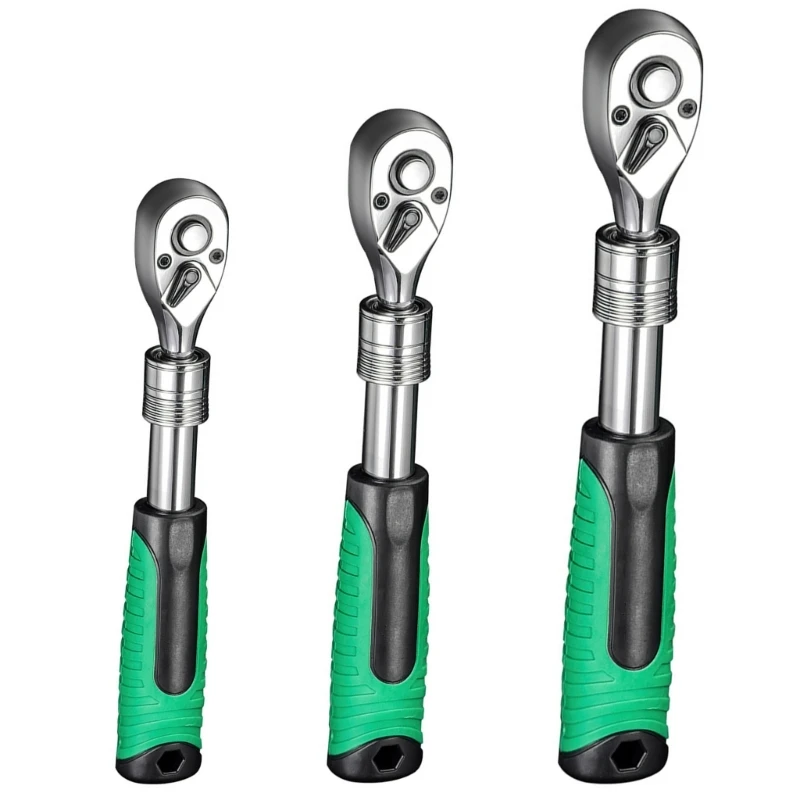 

1/4" 3/8" Ratchets Sockets Wrenches Telescopic Torque Wrenches Quick Sockets Wrenches Hand Tool