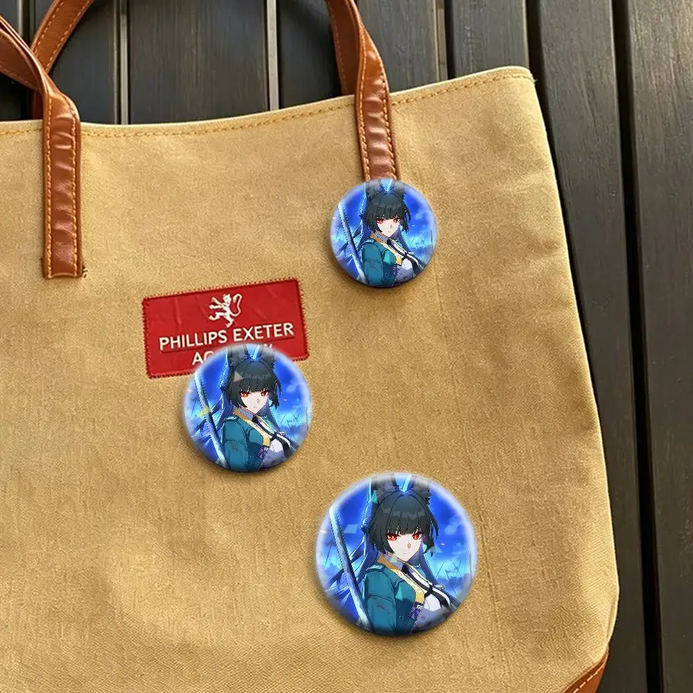 H-Hoshimi Miyabi  32/44/58mm Handmade Pins Round Brooch Badge Backpacks Clothes Jewelry Gifts