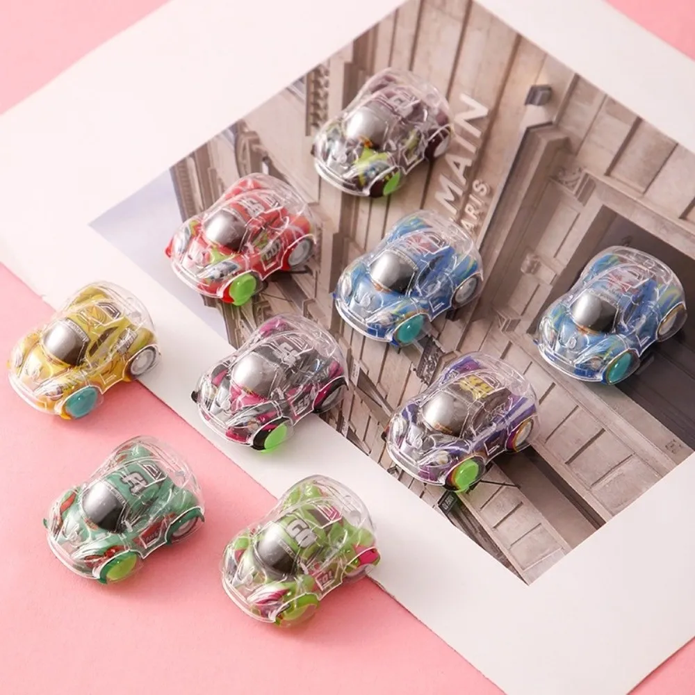 10pcs Cartoon Mini Pull Back Cars Transparency Random Style Push Cars Racing Vehicles Model Kids