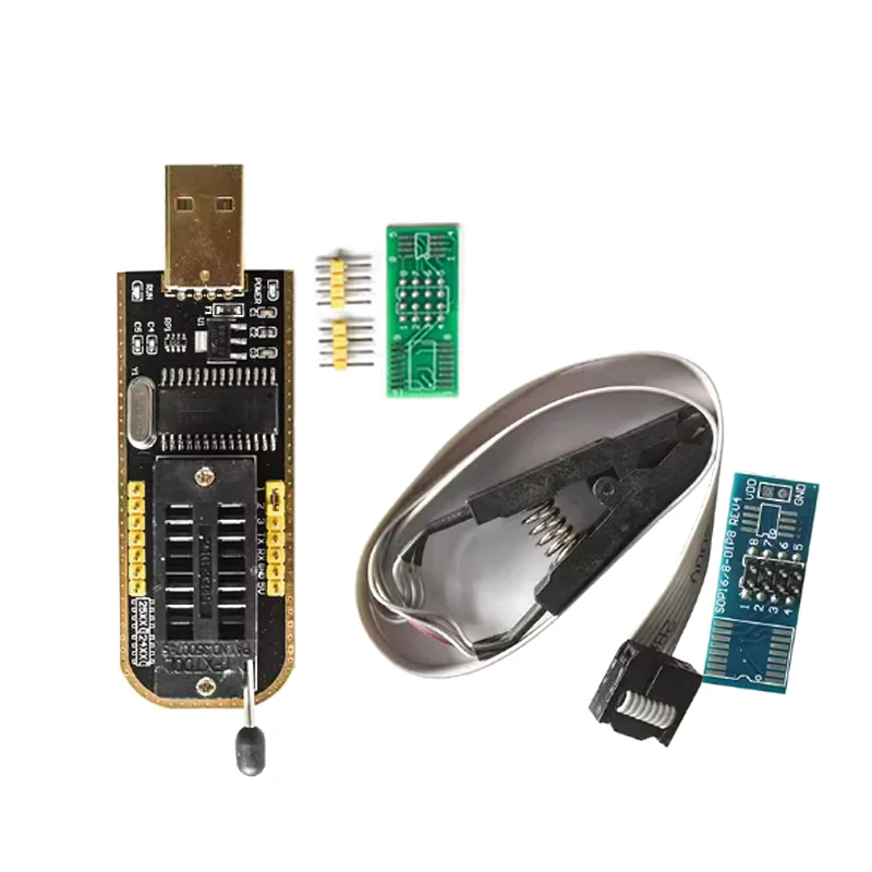 1PCS CH341A 24 25 Series EEPROM Flash BIOS USB Programmer Module + SOIC8 SOP8 Test Clip For EEPROM 93CXX / 25CXX / 24CXX