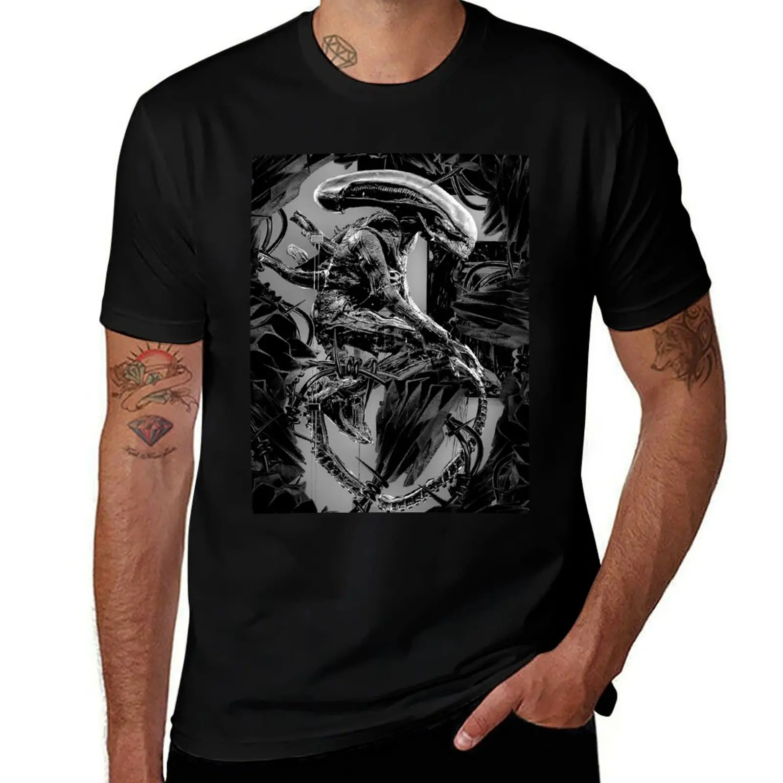 

alien xenomorph T-Shirt man t shirt luxury cotton t shirts high quality T-Shirt