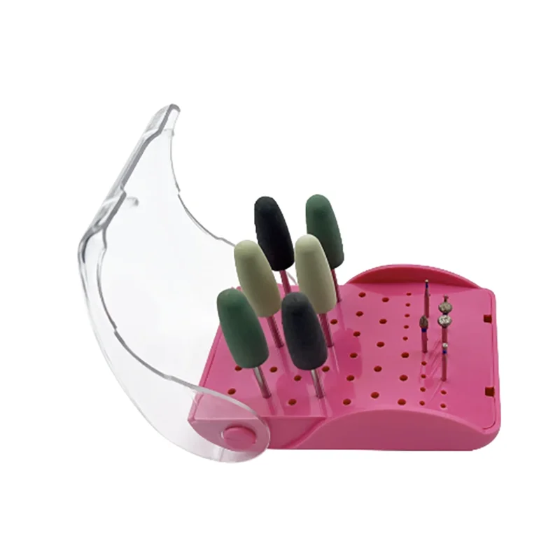 1 قطعة 60 ثقوب أزيز الأسنان حامل معقم من البلاستيك وضع صندوق تعقيم الأوتوكلاف صناديق حفر الأسنان أداة مختبر طبيب الأسنان #2