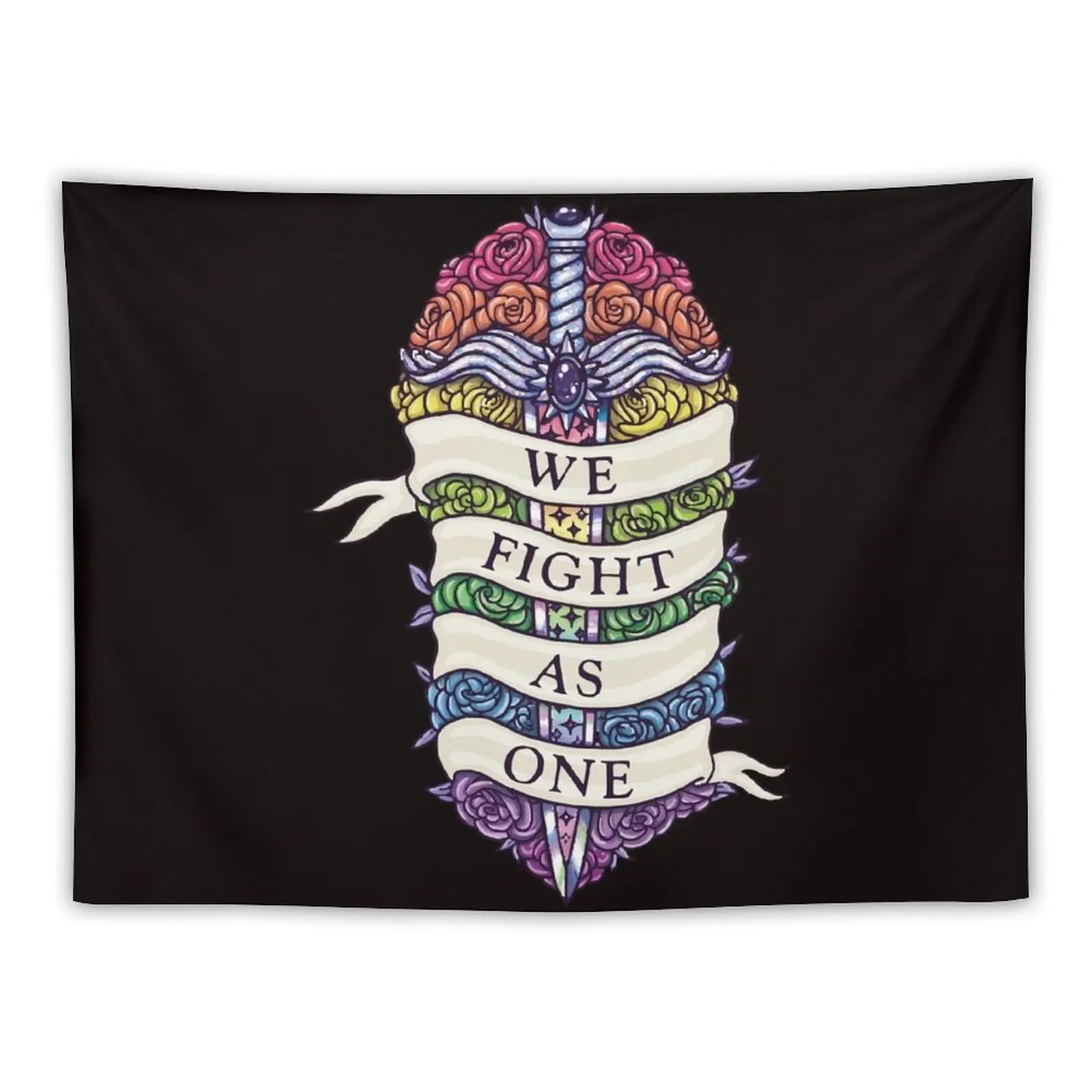 

WE FIGHT AS ONE Tapestry Room Design Aesthetic Room Decors Cute Decor Decorative Wall Mural Tapestry