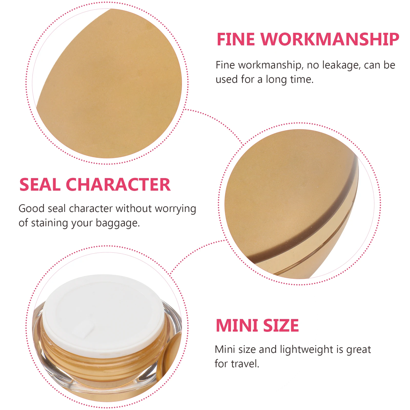 

Empty Face Cream Bottle Plastic Jar for Travel Sample Storage Lightweight Durable Body Balm Container Lotion Packaging Mini Size