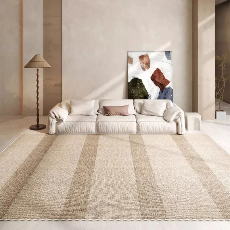 Cream Style Living Room Decorative Carpet Creative Art Beige Bedroom Carpet Geometric Minimalist Luxury Rug Easy To Care Rugs IG