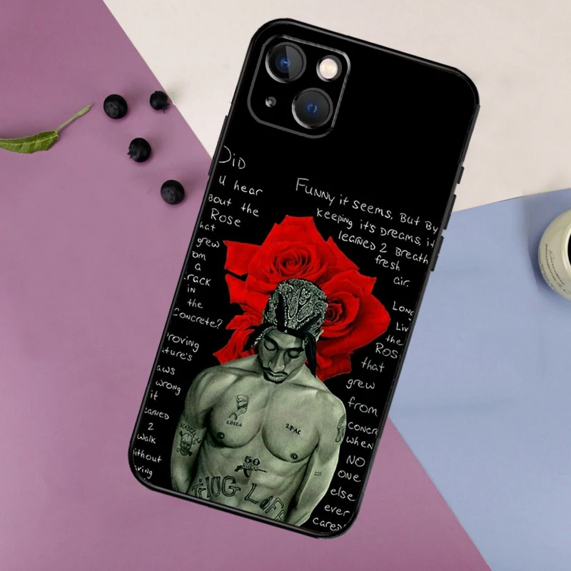 2pac tupac Crown 2 pac Case For iPhone 16 15 14 13 12 11 Pro Max Mini X XR XS Max 7 8 Plus 2 Bumper Cases Cover