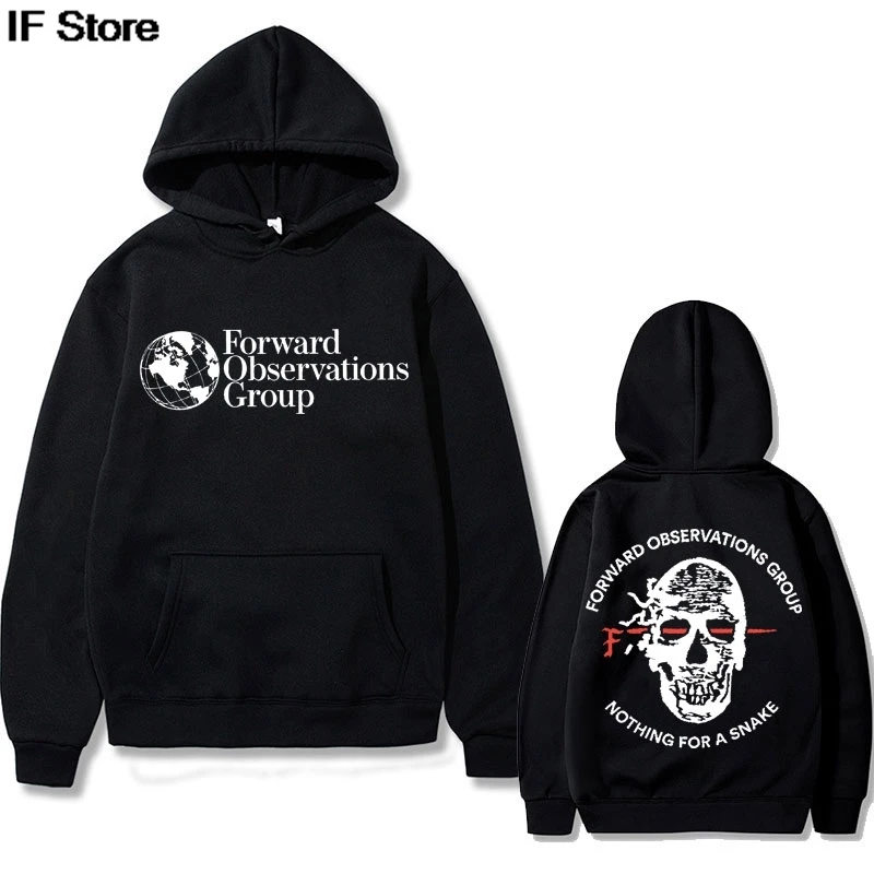 FOG Forward Observations Group Nothing for A Snake Graphic Hoodie Skeleton Print Hoodies Male Gothic Rock Oversized Sweatshirts