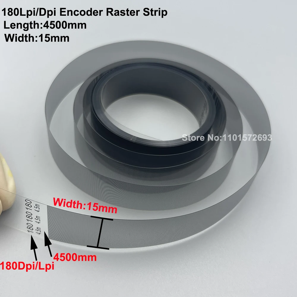 180LPI 180Dpi Encoder Raster Strip Film 2.5M 2.7M 4.5M 5M 15mm for Roland Allwin Human Printer Linear Bar Encoder Grating Tape