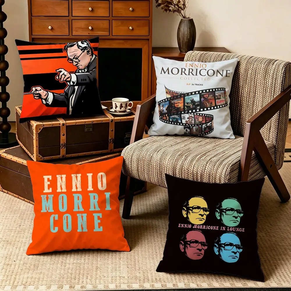 Celebrity-Ludovico EinaudiS Cushion Cover Soft Velvet Cushion Cover Set 4Pcs 50x50 45x45 Zipper Pillowcase for Home Decor