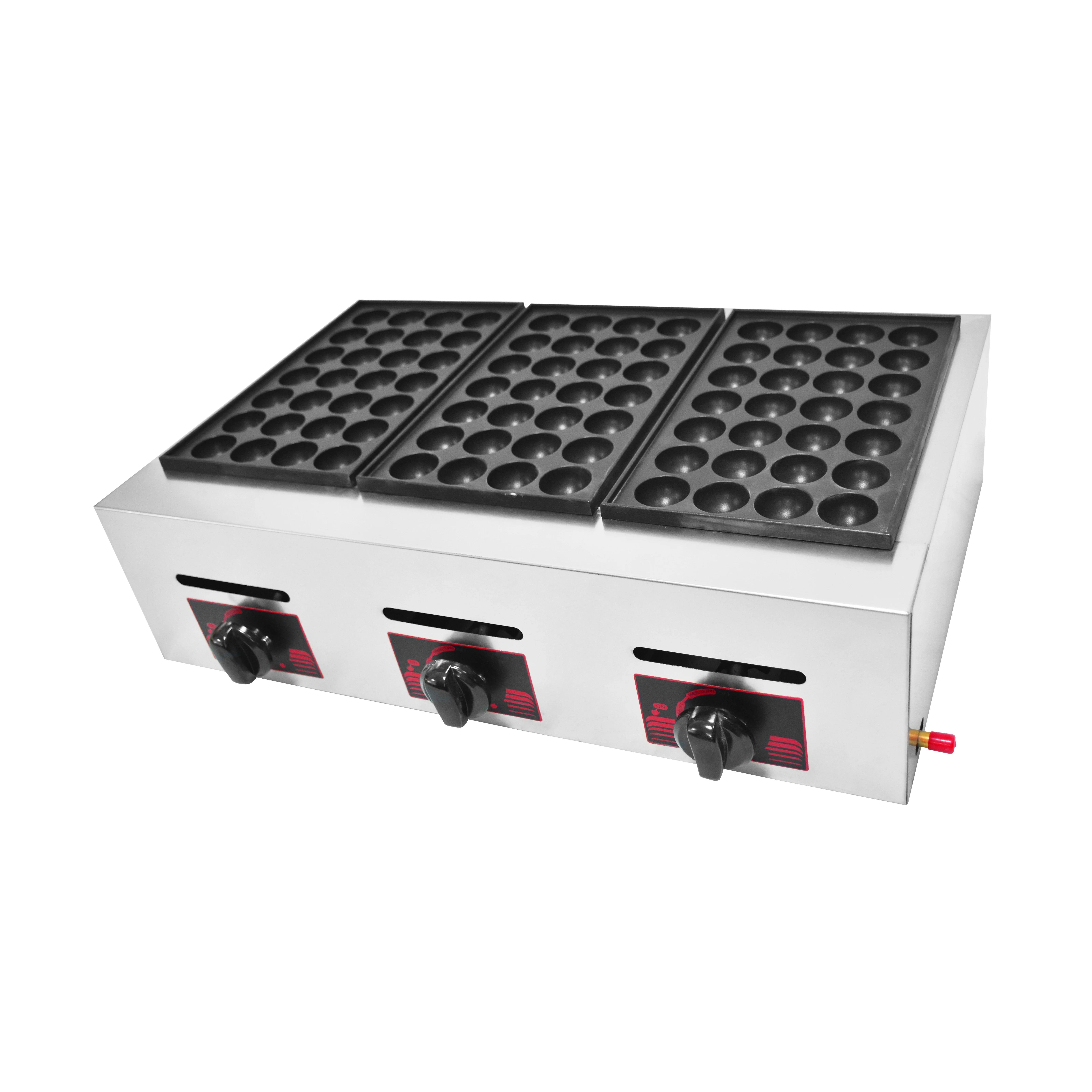 Commercial Lpg Gas Fish Pellet Grill 3 Phase 84 Holes Fish Ball Furnace Grill With Stainless Steel Non-Stick Coating Takoyaki